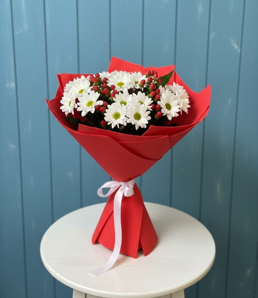 Букет цветов из: Хризантемы в Баракаевской