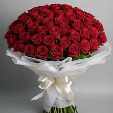 Букет 101 Красная роза Блэк Мэджик в Баракаевской