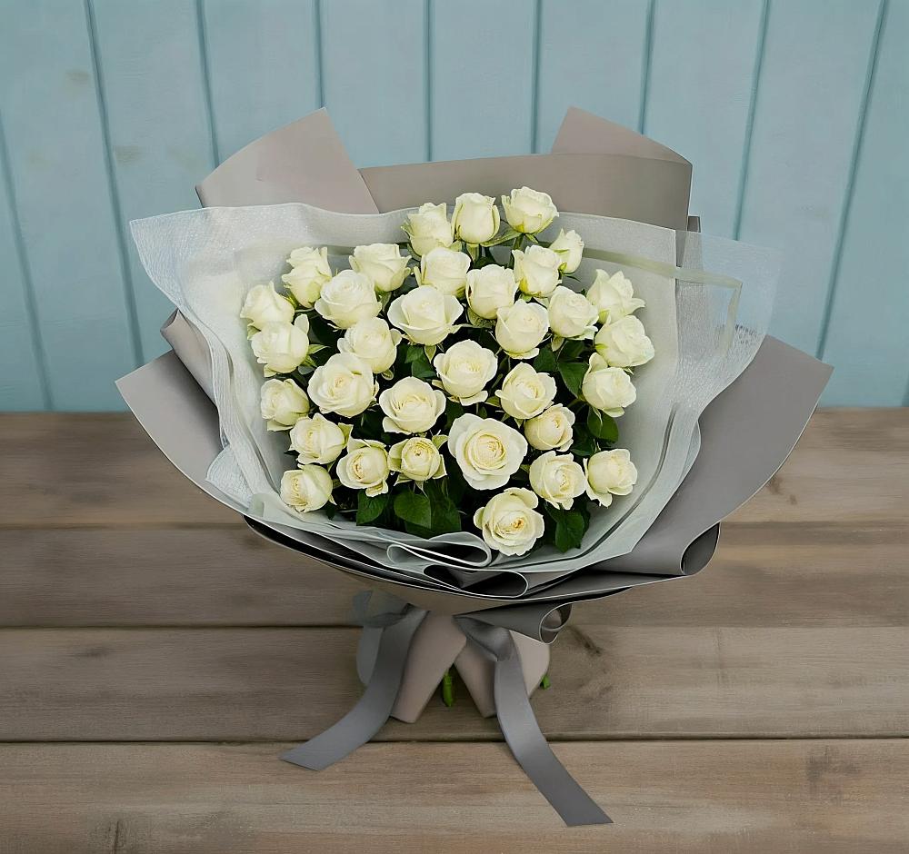 Букет Белоснежная нежность в Баракаевской