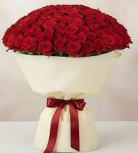 Букет 101 Красная роза Милано в Баракаевской