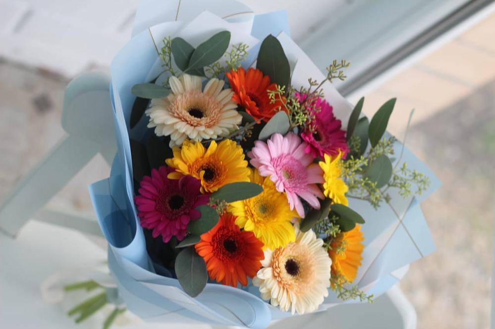 Букет цветов из: Герберы в Баракаевской