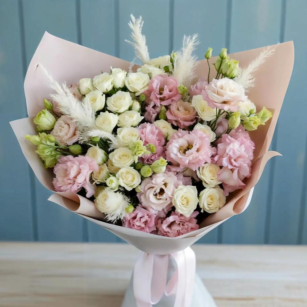 Букет цветов из: Альстромерии и Розы в Баракаевской