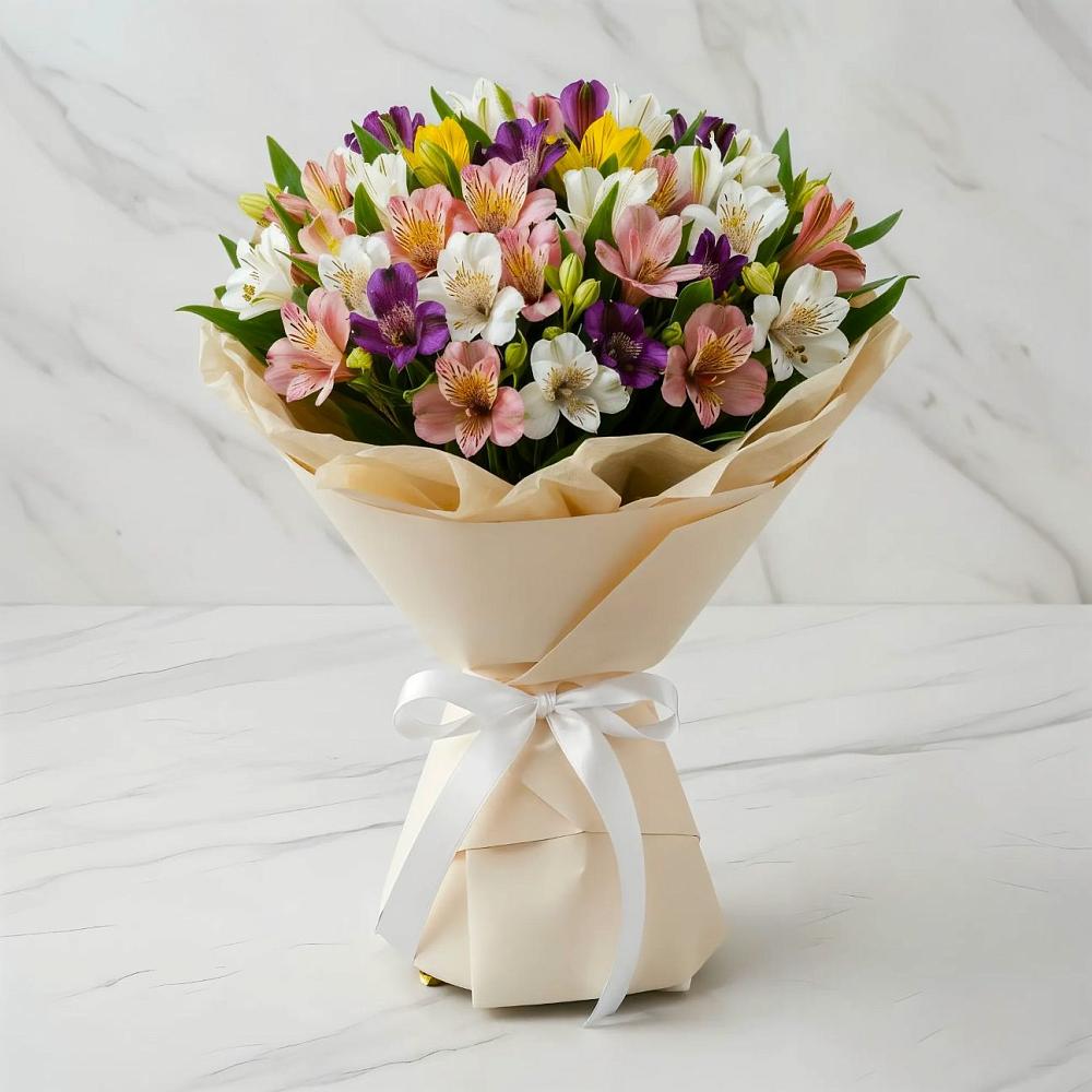 Букет цветов из: Альстромерии в Баракаевской