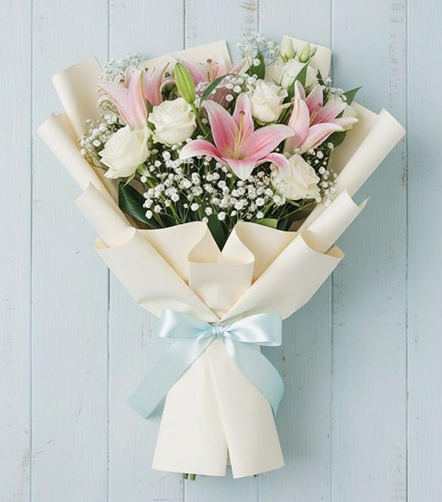 Букет цветов из: Лилии в Баракаевской