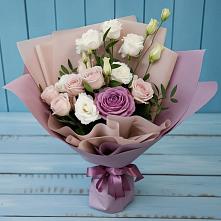 Букет цветов из:  Розы и Лизиантусы #REPLACE_PRED# Баракаевской