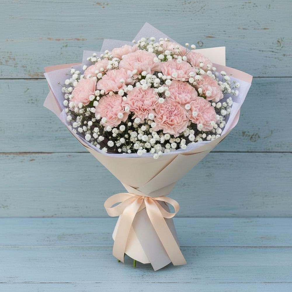 Букет цветов из: Гвоздики в Баракаевской