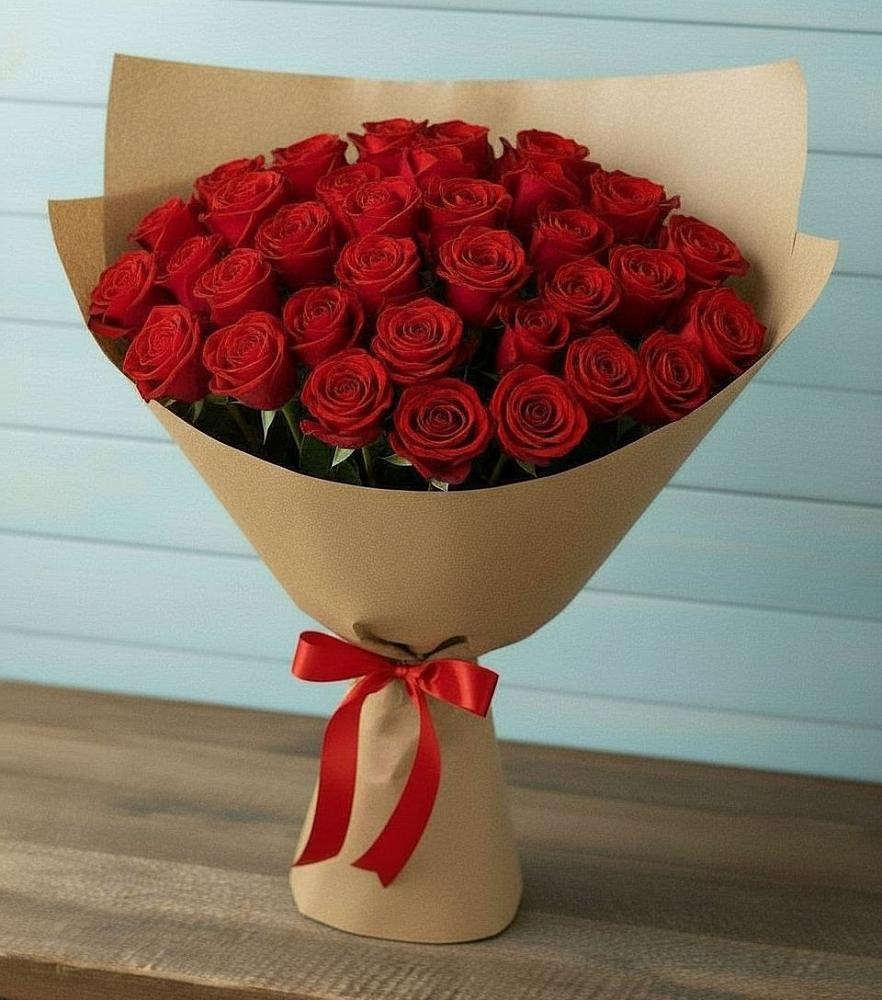 Букет Красные розы Милано в Баракаевской