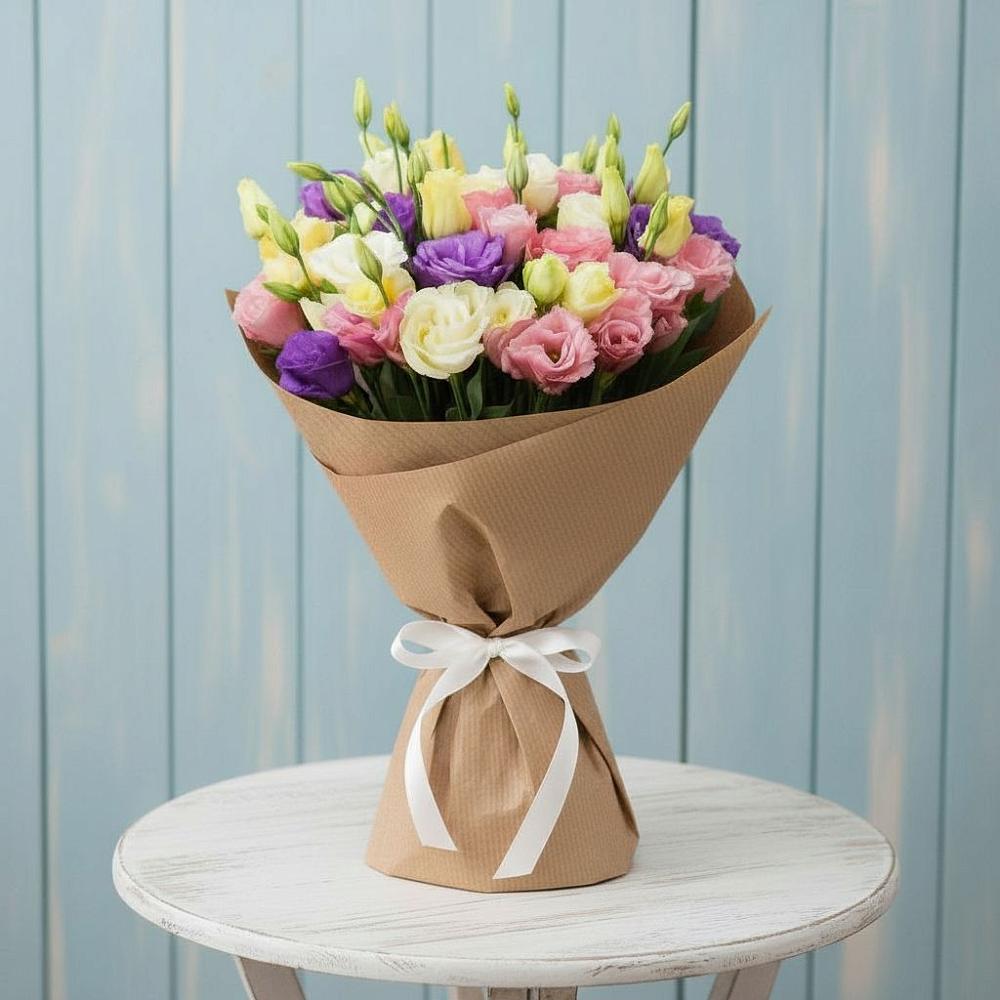 Букет цветов из: Лизиантусы в Баракаевской