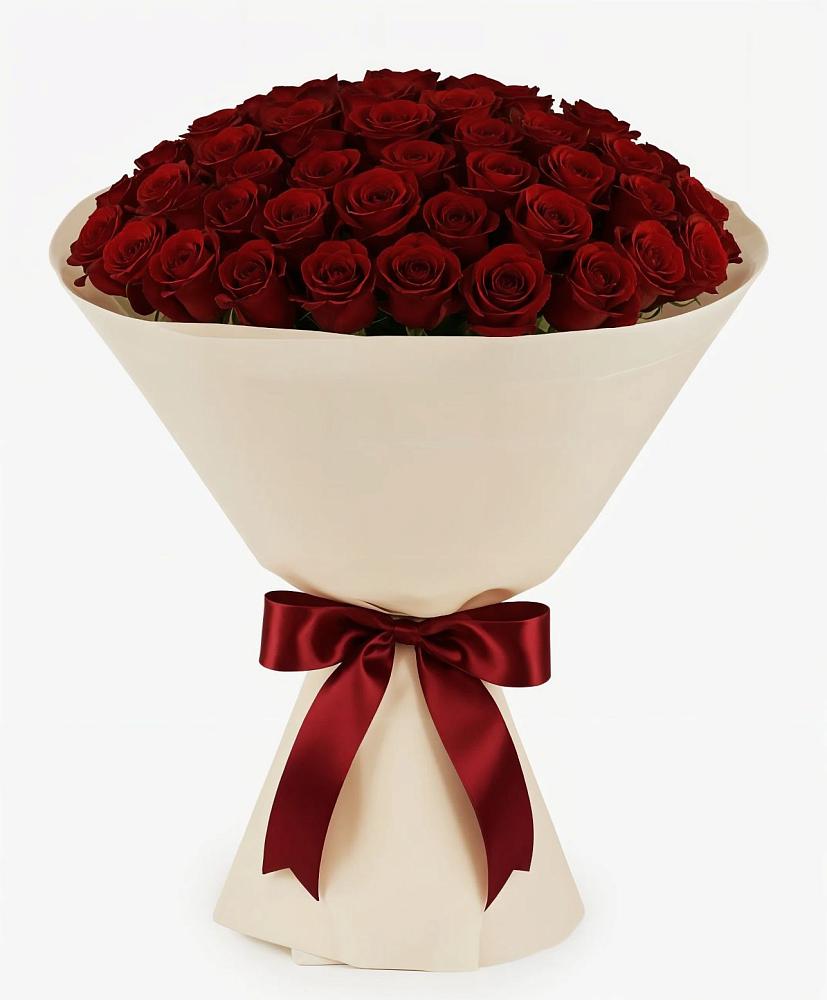 Букет 101 Бордовая роза Блэк Бакарра в Баракаевской