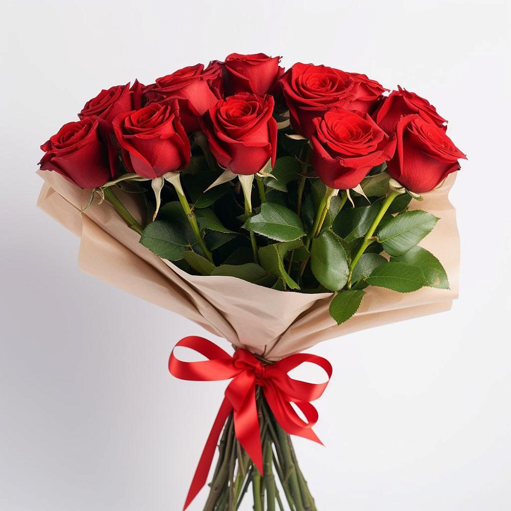 Букет 11 Красных роз Эдлесс Лав в Баракаевской