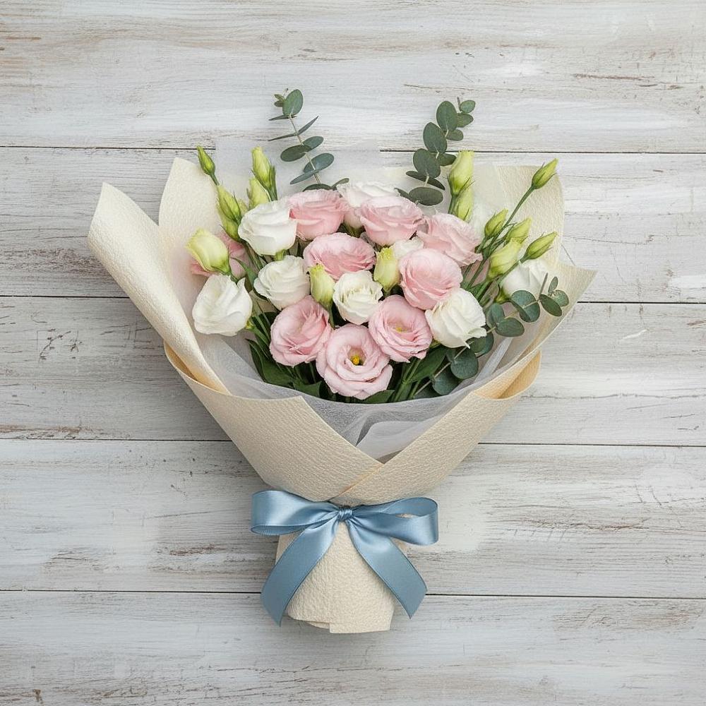 Букет цветов из: Лизиантусы в Баракаевской